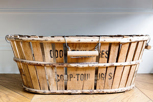 French timber produce basket