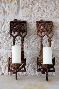 Pair of Iron balustrade candelabra