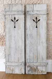 Pair of antique timber shutters