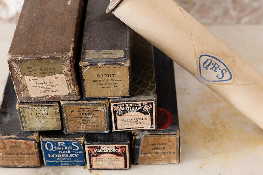 Set of Vintage Pianola rolls